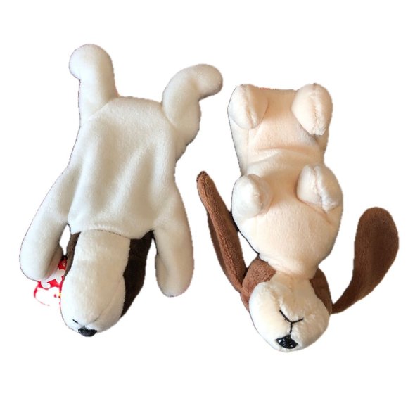 Ty Beanie Babies Dog Bundle "Bruno" Bull Terrier "Tracker" Basset Hound RETIRED - Picture 2 of 11
